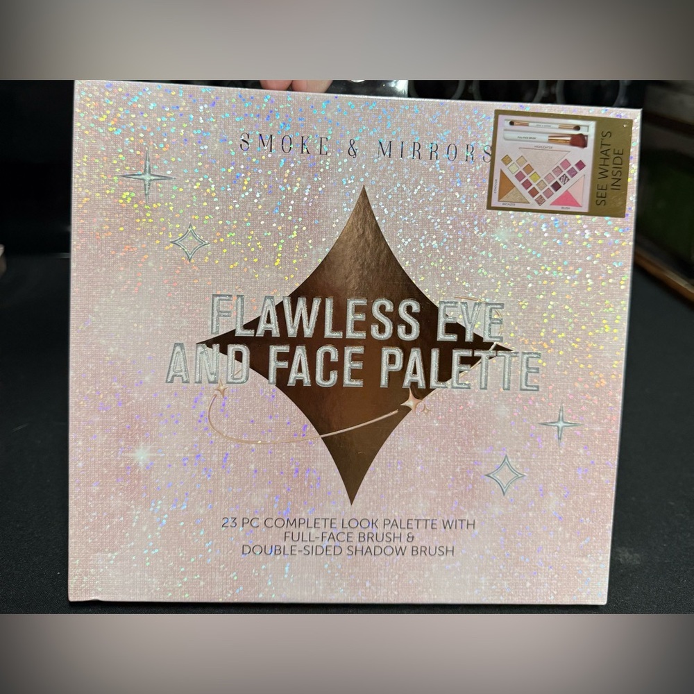 NEW Smoke & Mirrors Flawless Eye and Face Palette with 2 Brushes